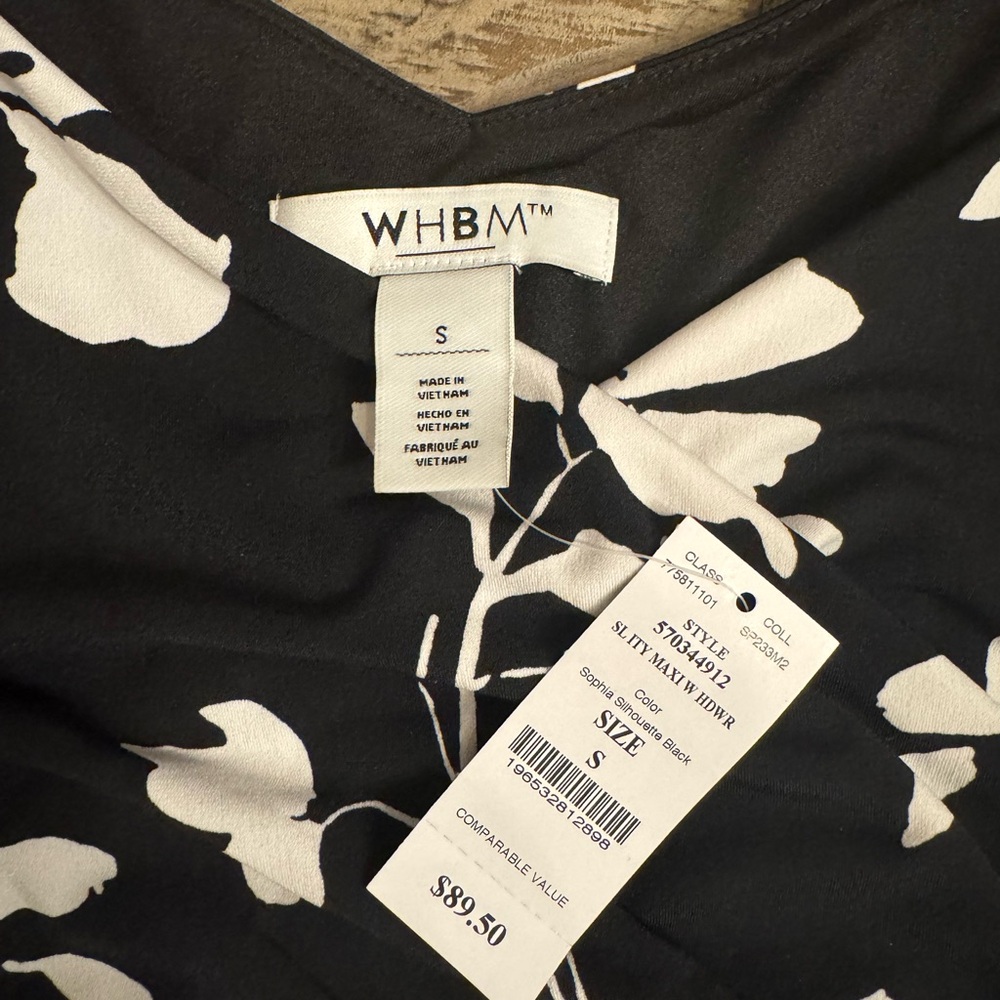 White House Black Market Floral Black and White Women's Dress Size S - Picture 2 of 14